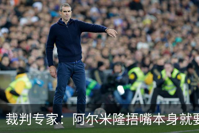 裁判专家：阿尔米隆捂嘴本身就要吃红牌，处罚力度取决于说了什么